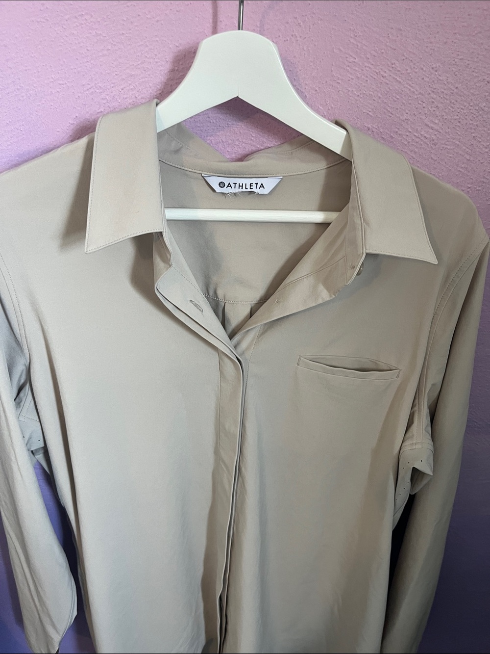 Athleta Urbanite Shirt L/XL Smooth Fit